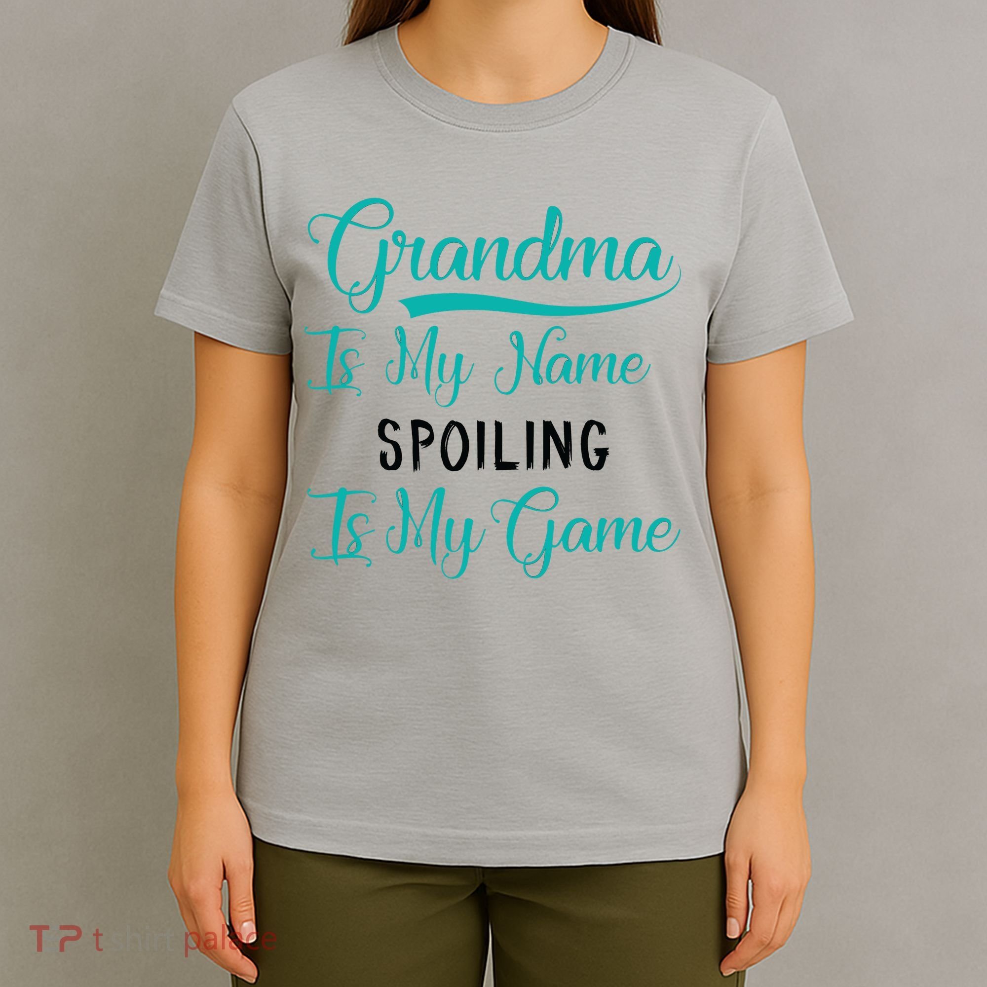 Cute Funny Grandma Is My Name Spoiling Is My Game T-Shirt