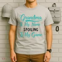 Cute Funny Grandma Is My Name Spoiling Is My Game T-Shirt thumb 6