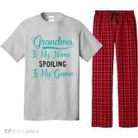 Cute Funny Grandma Is My Name Spoiling Is My Game Pajama Set thumb 0