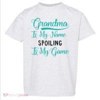 Cute Funny Grandma Is My Name Spoiling Is My Game Toddler T-Shirt thumb 0