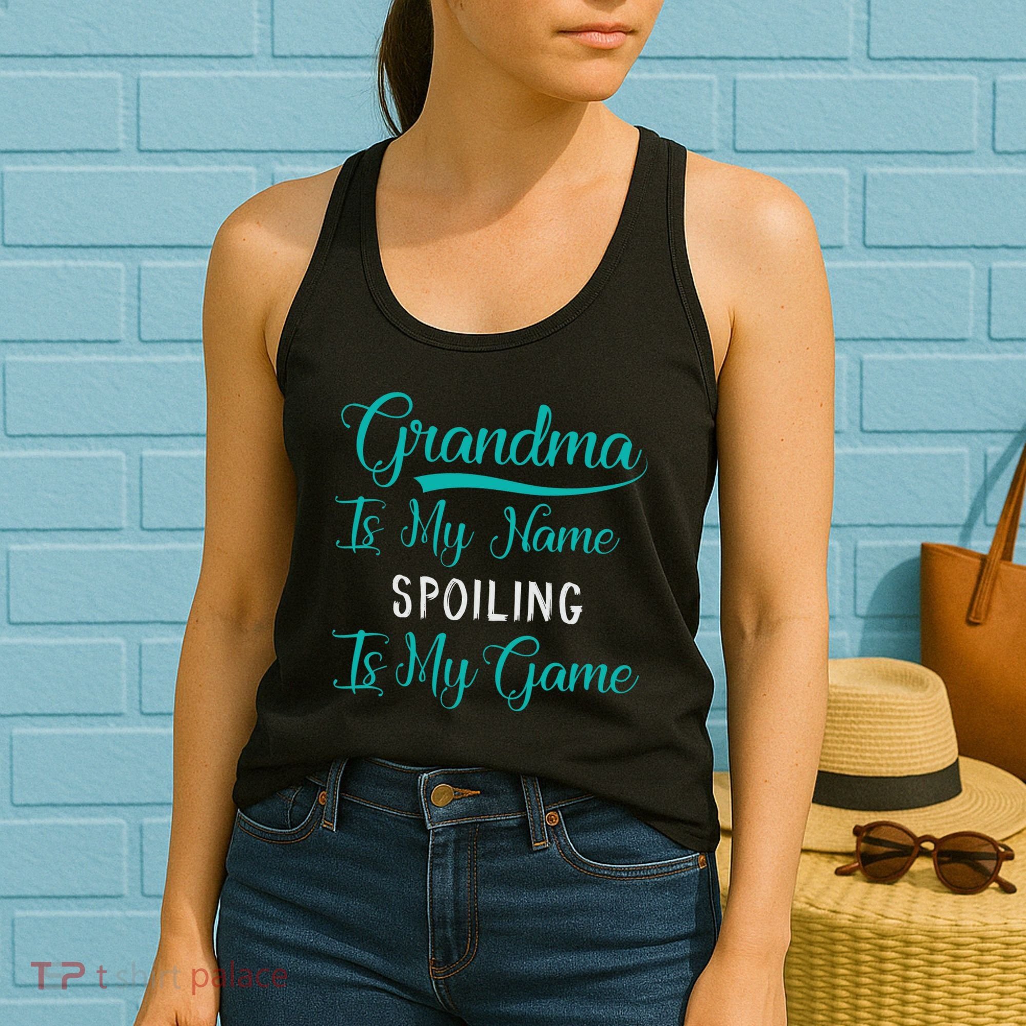 Cute Funny Grandma Is My Name Spoiling Is My Game Women's Tank Top