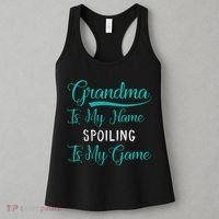 Cute Funny Grandma Is My Name Spoiling Is My Game Women's Tank Top thumb 3