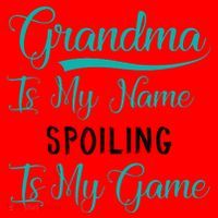 Cute Funny Grandma Is My Name Spoiling Is My Game Santa Hat thumb 1