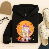 Cute Funny Halloween Unicorn Mummy Hoodie thumb 4