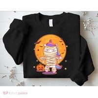 Cute Funny Halloween Unicorn Mummy Sweatshirt thumb 2