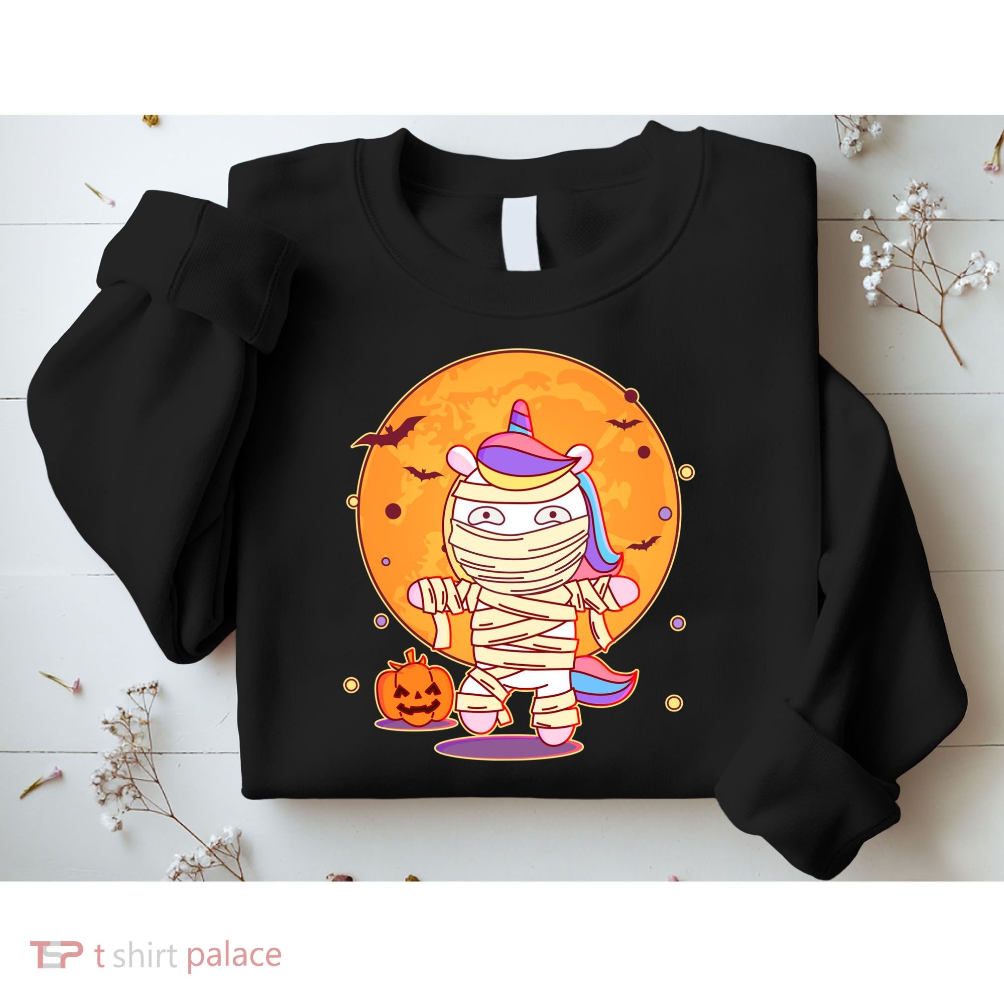 Cute Funny Halloween Unicorn Mummy Sweatshirt