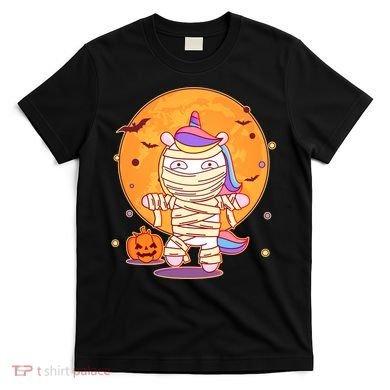 Cute Funny Halloween Unicorn Mummy T-Shirt