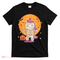 Cute Funny Halloween Unicorn Mummy T-Shirt thumb 0