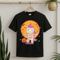 Cute Funny Halloween Unicorn Mummy T-Shirt thumb 2