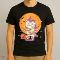 Cute Funny Halloween Unicorn Mummy T-Shirt thumb 3