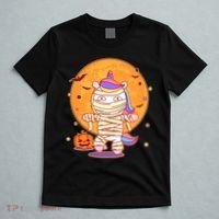 Cute Funny Halloween Unicorn Mummy T-Shirt thumb 5