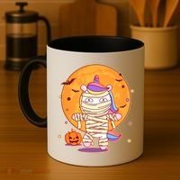 Cute Funny Halloween Unicorn Mummy Coffee Mug thumb 4
