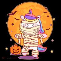 Cute Funny Halloween Unicorn Mummy Coffee Mug thumb 5