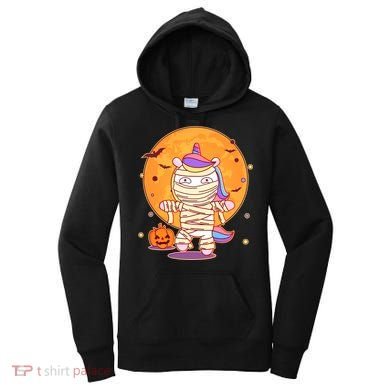 Cute Funny Halloween Unicorn Mummy Women's Hoodie