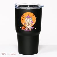 Cute Funny Halloween Unicorn Mummy Tumbler thumb 0