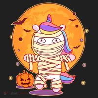 Cute Funny Halloween Unicorn Mummy Tumbler thumb 3