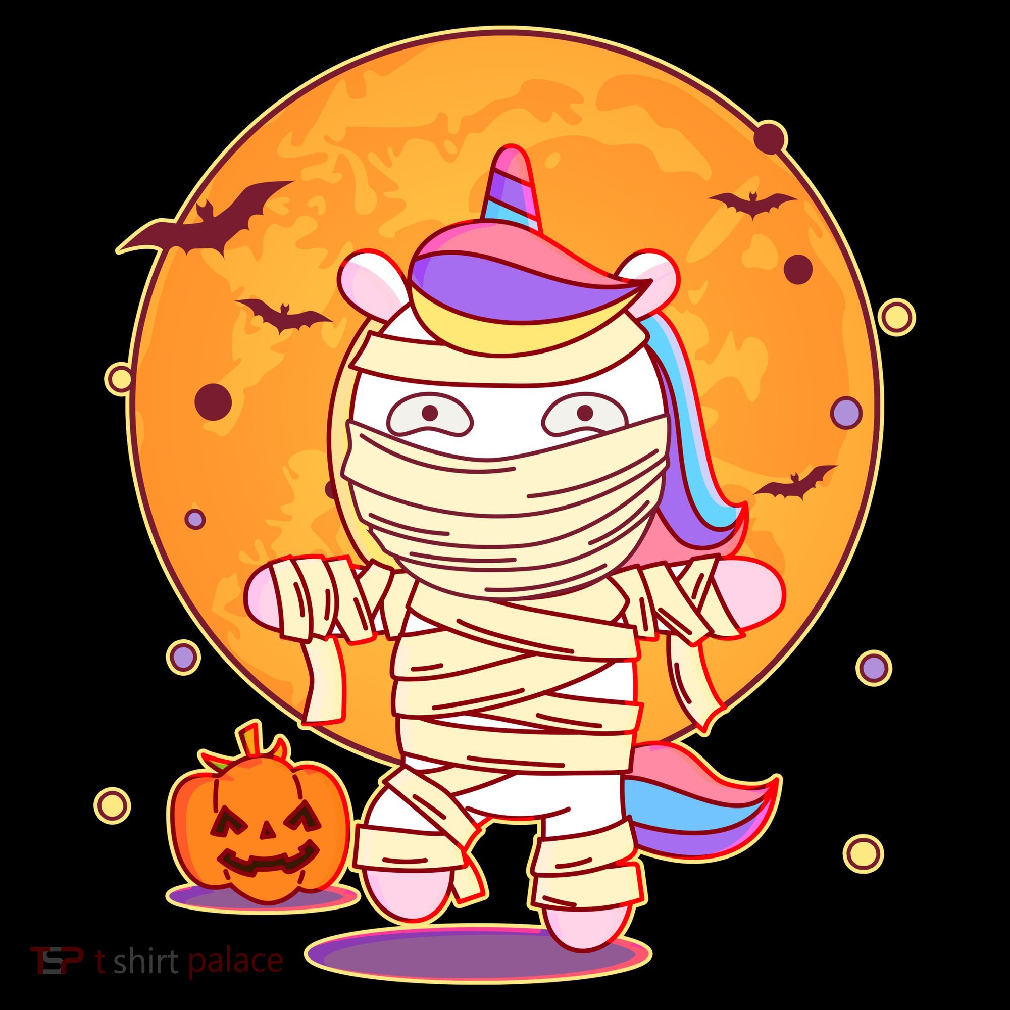 Cute Funny Halloween Unicorn Mummy Ornament