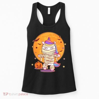 Cute Funny Halloween Unicorn Mummy Women's Tank Top