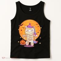 Cute Funny Halloween Unicorn Mummy Tank Top thumb 2