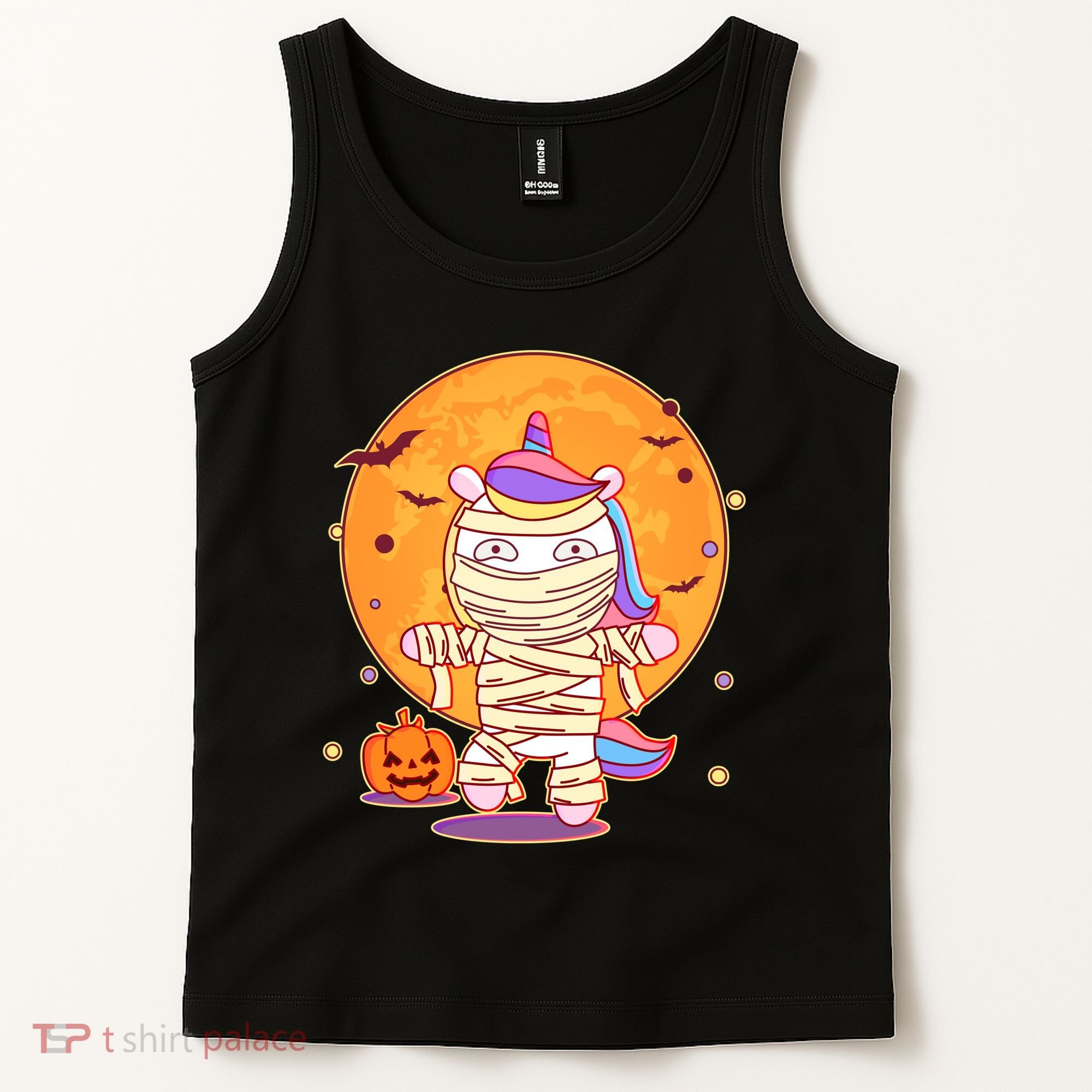Cute Funny Halloween Unicorn Mummy Tank Top
