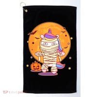 Cute Funny Halloween Unicorn Mummy Golf Towel thumb 0