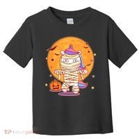Cute Funny Halloween Unicorn Mummy Toddler T-Shirt thumb 0