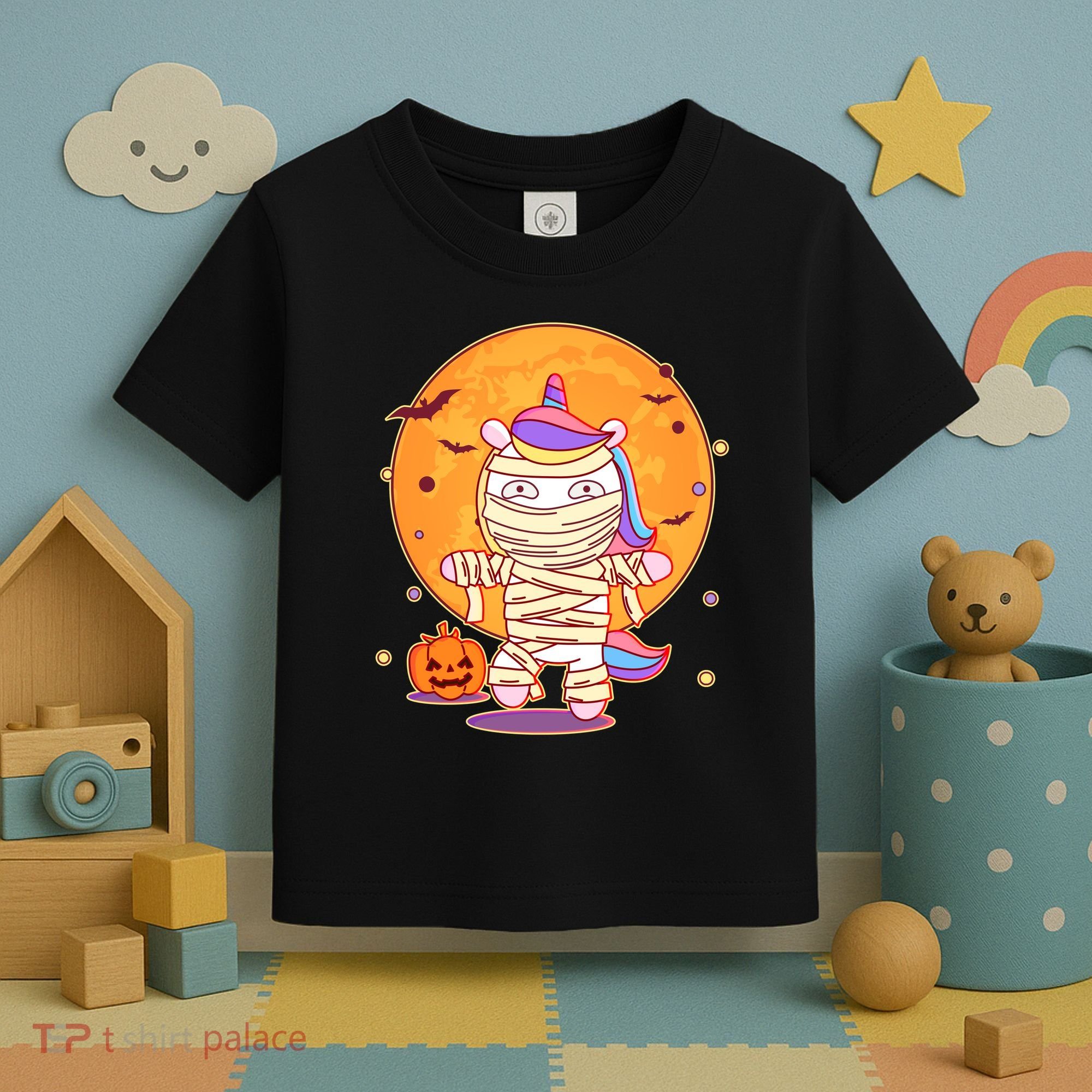 Cute Funny Halloween Unicorn Mummy Toddler T-Shirt
