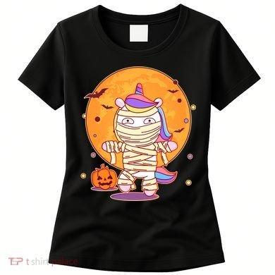 Cute Funny Halloween Unicorn Mummy Women's T-Shirt