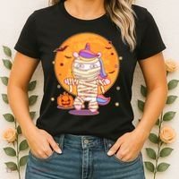 Cute Funny Halloween Unicorn Mummy Women's T-Shirt thumb 2