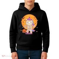 Cute Funny Halloween Unicorn Mummy Kids Hoodie thumb 4