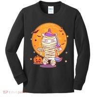 Cute Funny Halloween Unicorn Mummy Kids Long Sleeve Shirt thumb 0