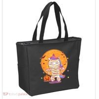 Cute Funny Halloween Unicorn Mummy Tote Bag thumb 2