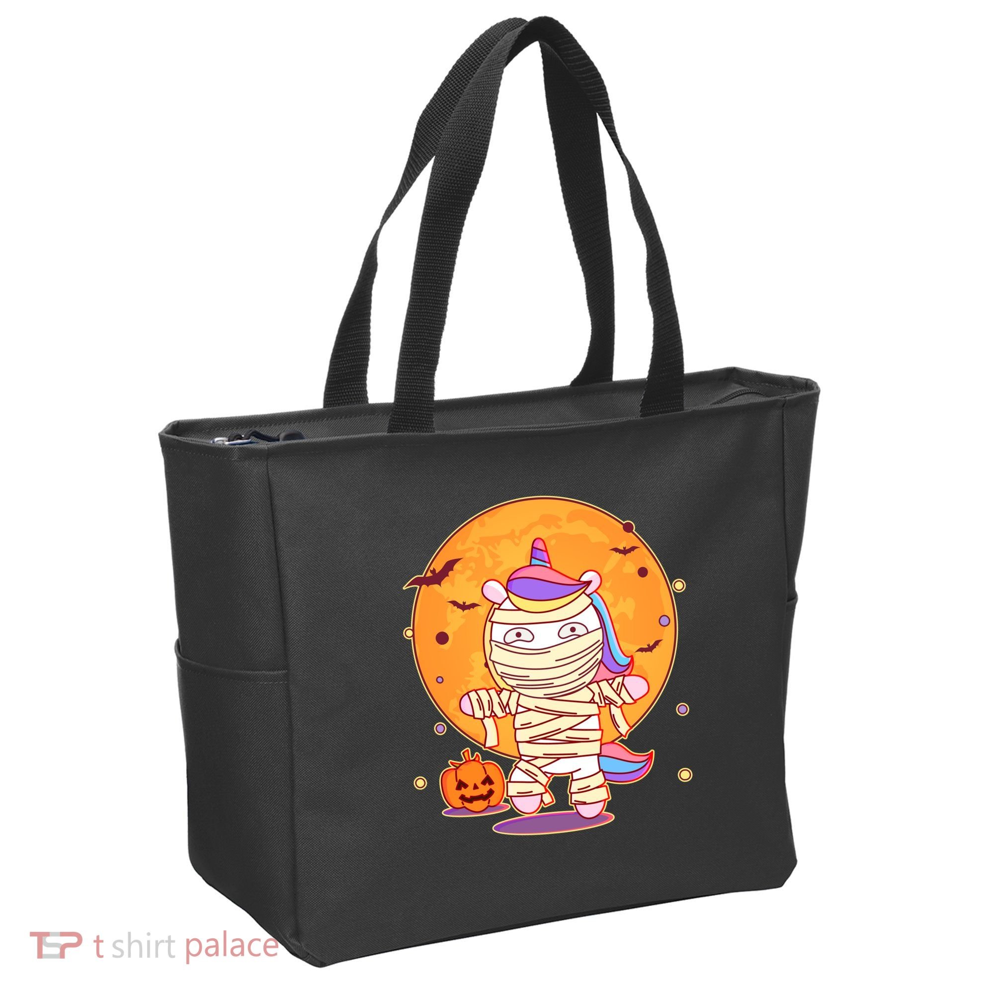 Cute Funny Halloween Unicorn Mummy Tote Bag