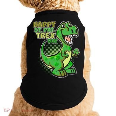 Cute Funny Happy St Pat-Trex Day Doggie Tank