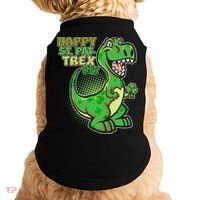 Cute Funny Happy St Pat-Trex Day Doggie Tank thumb 0