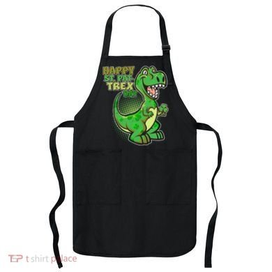 Cute Funny Happy St Pat-Trex Day Apron