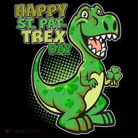 Cute Funny Happy St Pat-Trex Day Coaster thumb 2