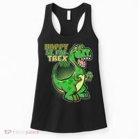 Cute Funny Happy St Pat-Trex Day Women's Tank Top thumb 0