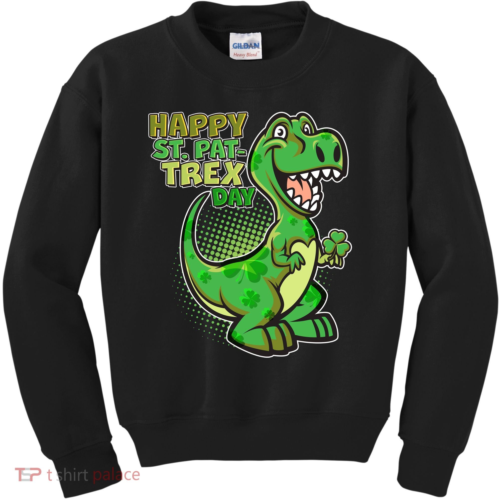 Cute Funny Happy St Pat-Trex Day Kids Sweatshirt