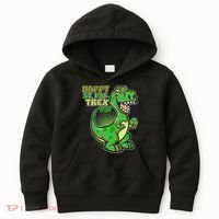 Cute Funny Happy St Pat-Trex Day Kids Hoodie thumb 0