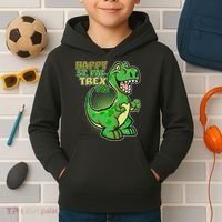 Cute Funny Happy St Pat-Trex Day Kids Hoodie thumb 2