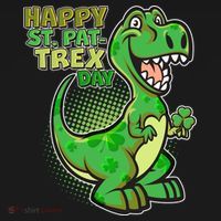 Cute Funny Happy St Pat-Trex Day Kids Hoodie thumb 5