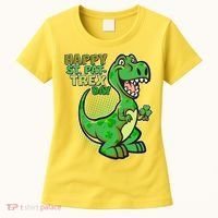 Cute Funny Happy St Pat-Trex Day Women's T-Shirt thumb 0