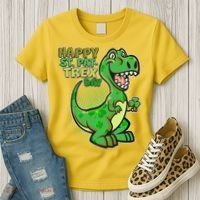 Cute Funny Happy St Pat-Trex Day Women's T-Shirt thumb 3