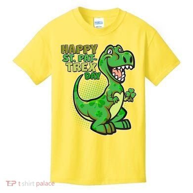 Cute Funny Happy St Pat-Trex Day Kids T-Shirt