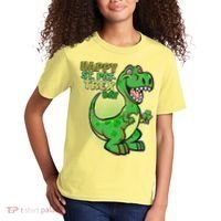 Cute Funny Happy St Pat-Trex Day Kids T-Shirt thumb 2
