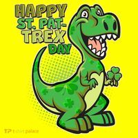 Cute Funny Happy St Pat-Trex Day Kids T-Shirt thumb 4