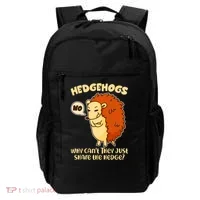 Cute Funny Hedgehogs Why Can't They Just Share the Hedge? Backpack thumb 0