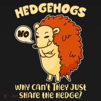 Cute Funny Hedgehogs Why Can't They Just Share the Hedge? Backpack thumb 2