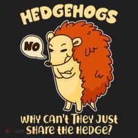 Cute Funny Hedgehogs Why Can't They Just Share the Hedge? Tumbler thumb 3